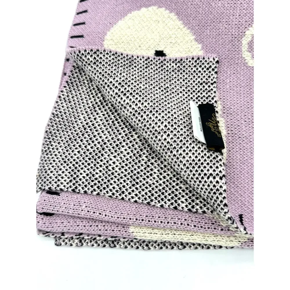 Spooky Night Lavender Purple Boo Ghost Halloween Throw Blanket NEW